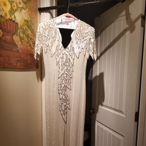Silk off white/beige dress